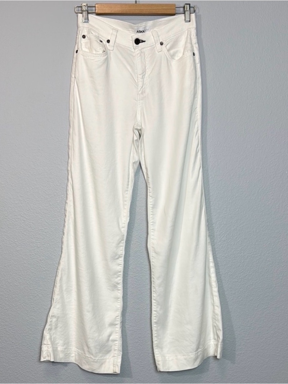 ASKK NY White Wide Leg Jeans